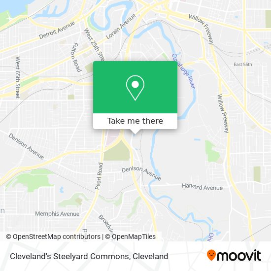 Mapa de Cleveland's Steelyard Commons