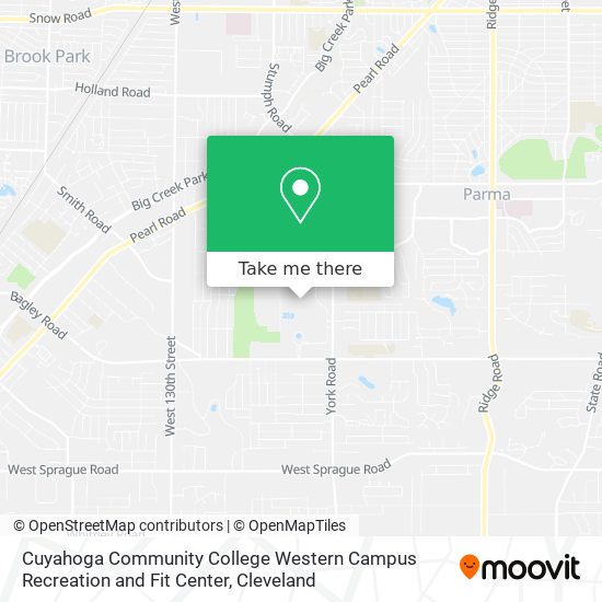 Mapa de Cuyahoga Community College Western Campus Recreation and Fit Center