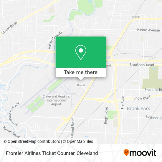 Mapa de Frontier Airlines Ticket Counter