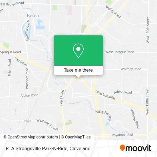RTA Strongsville Park-N-Ride map