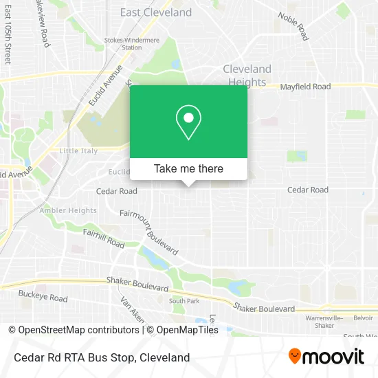 Mapa de Cedar Rd RTA Bus Stop