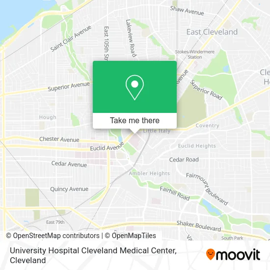 University Hospital Cleveland Medical Center map