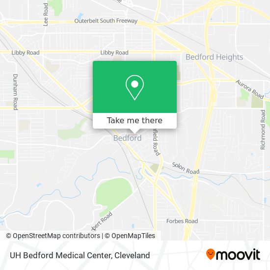 Mapa de UH Bedford Medical Center