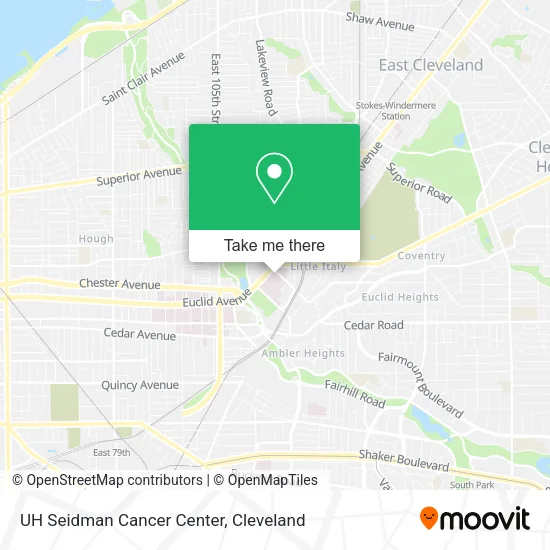 Mapa de UH Seidman Cancer Center