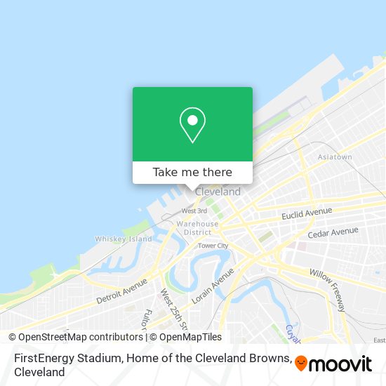 FirstEnergy Stadium, Home of the Cleveland Browns map