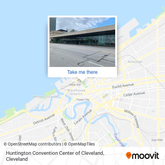 Huntington Convention Center of Cleveland map