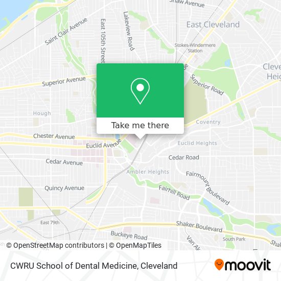 CWRU School of Dental Medicine map