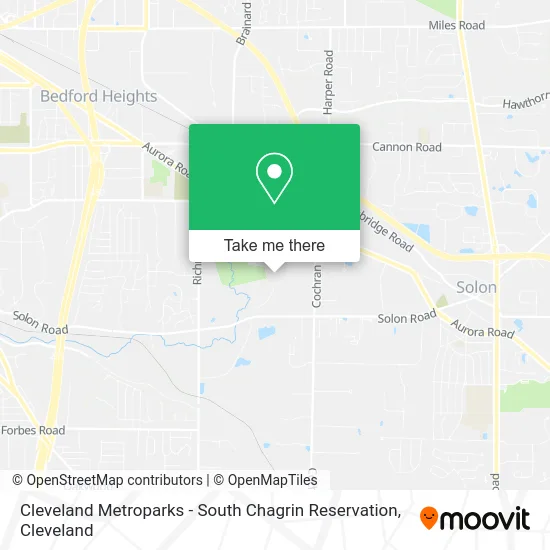 Cleveland Metroparks - South Chagrin Reservation map