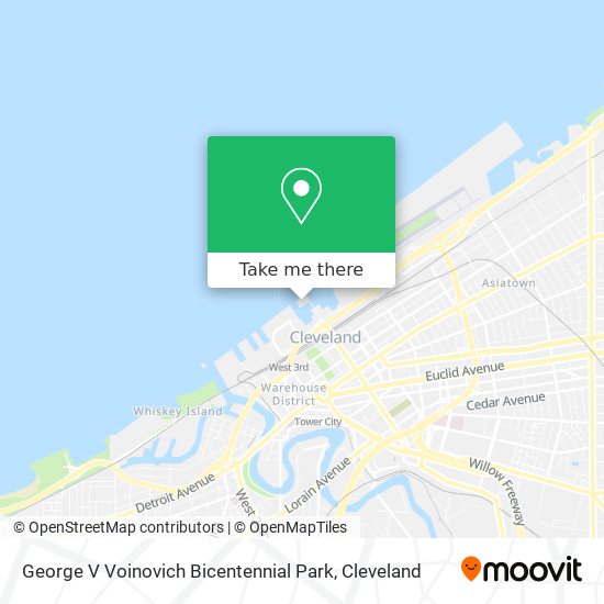 George V Voinovich Bicentennial Park map
