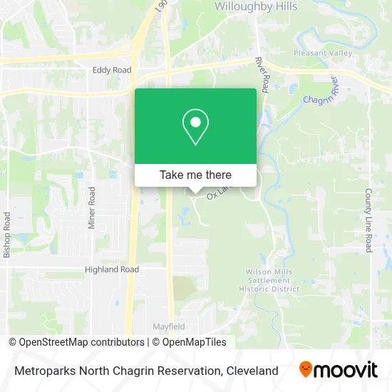 Metroparks North Chagrin Reservation map