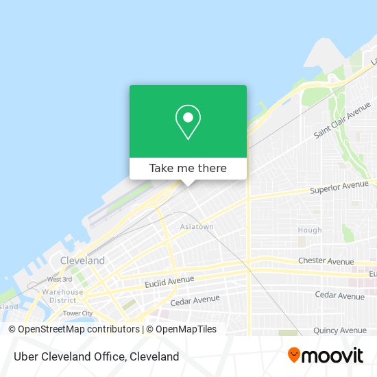 Mapa de Uber Cleveland Office