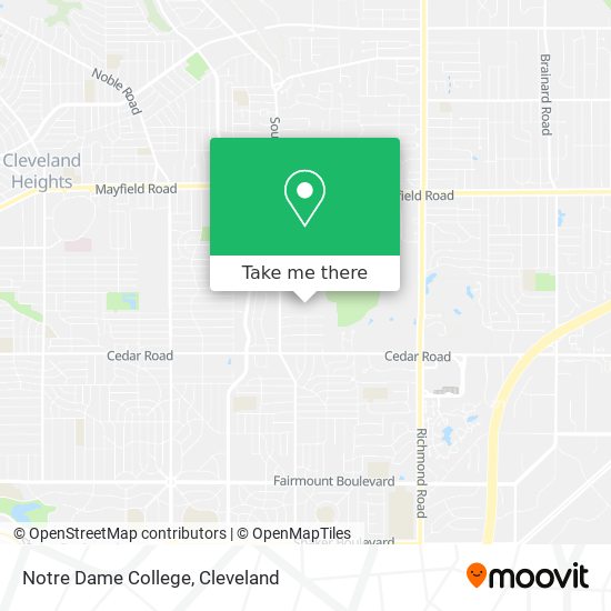 Notre Dame College map