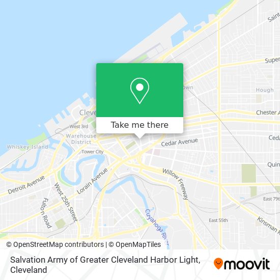 Salvation Army of Greater Cleveland  Harbor Light map