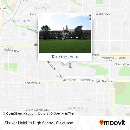 Shaker Heights High School map