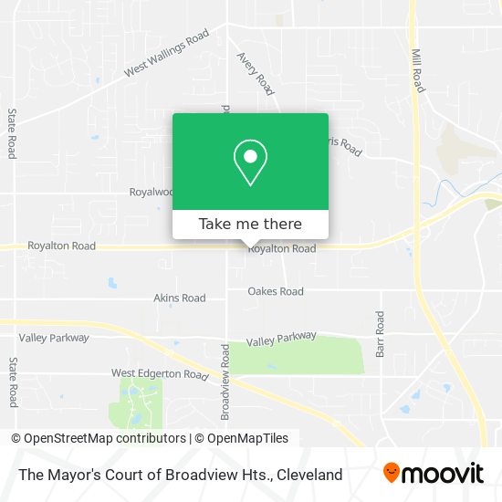 The Mayor's Court of Broadview Hts. map