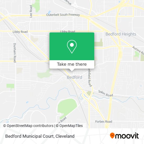 Bedford Municipal Court map