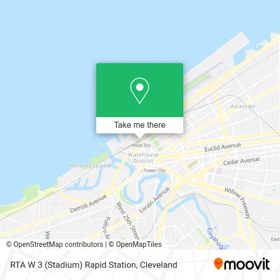RTA W 3 (Stadium) Rapid Station map