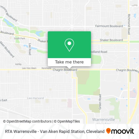 Mapa de RTA Warrensville - Van Aken Rapid Station