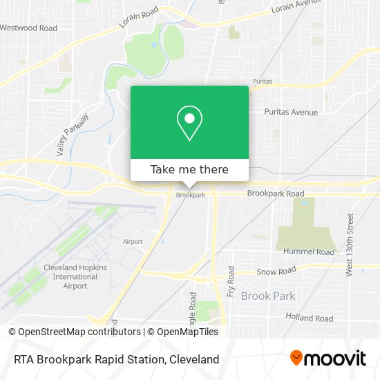 RTA Brookpark Rapid Station map