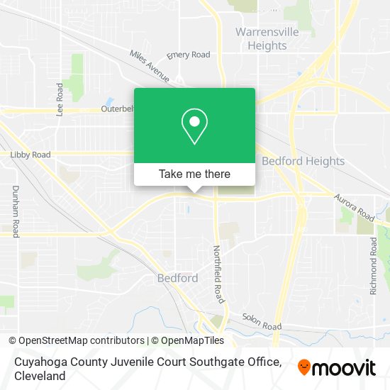 Cuyahoga County Juvenile Court Southgate Office map