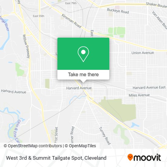 West 3rd & Summit Tailgate Spot map