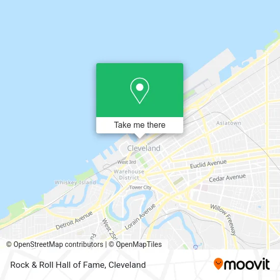 Mapa de Rock & Roll Hall of Fame