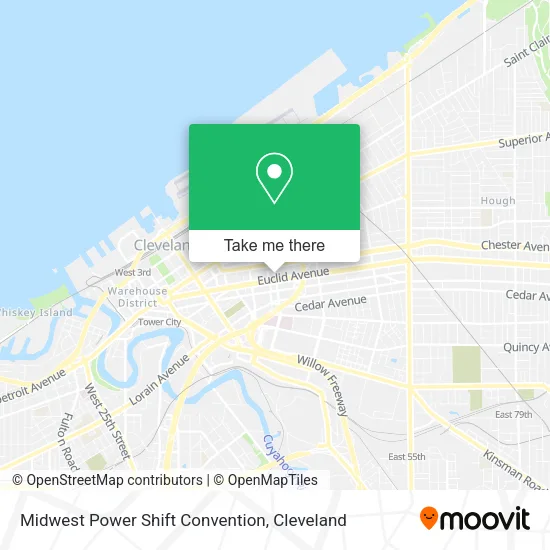 Midwest Power Shift Convention map