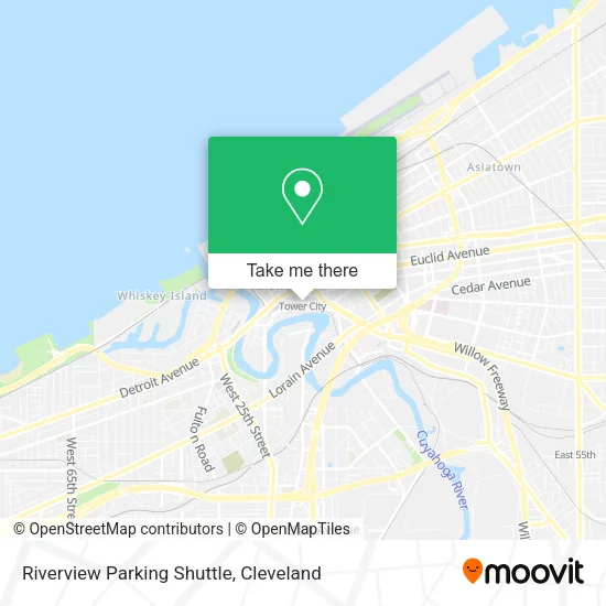 Riverview Parking Shuttle map