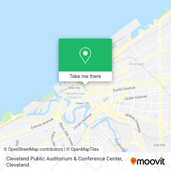 Mapa de Cleveland Public Auditorium & Conference Center