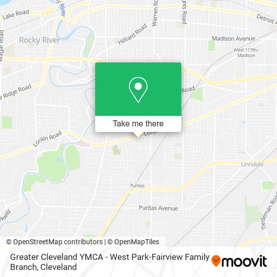 Mapa de Greater Cleveland YMCA - West Park-Fairview Family Branch