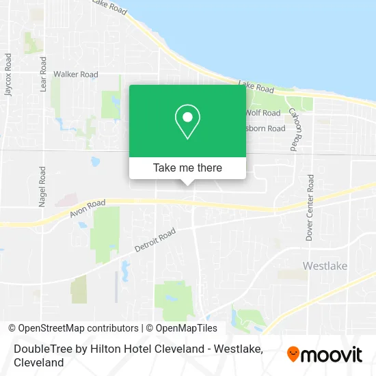 Mapa de DoubleTree by Hilton Hotel Cleveland - Westlake