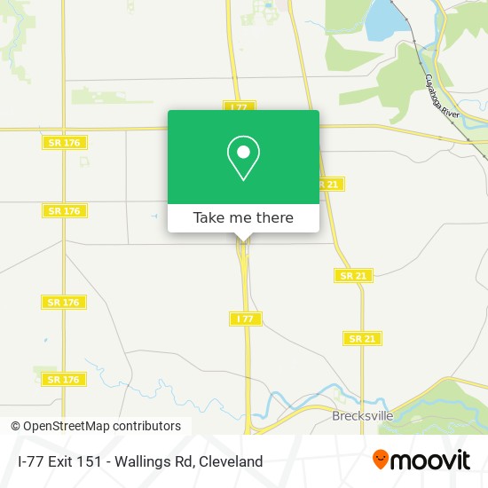 I-77 Exit 151 - Wallings Rd map