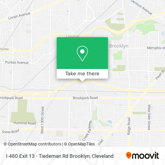 I-480 Exit 13 - Tiedeman Rd Brooklyn map