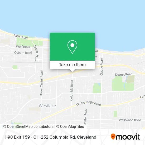 I-90 Exit 159 - OH-252 Columbia Rd map
