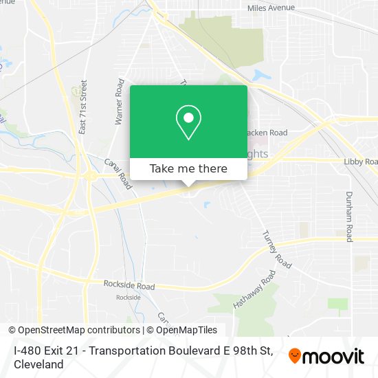 How to get to I-480 Exit 21 - Transportation Boulevard E 98th St in ...