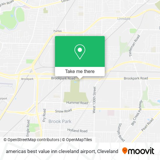 americas best value inn cleveland airport map