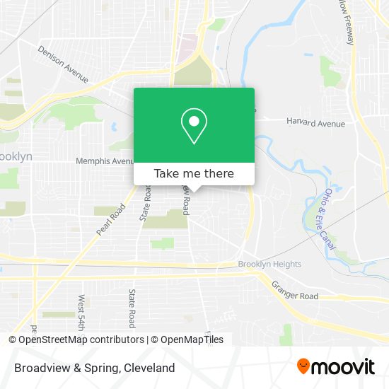 Broadview & Spring map