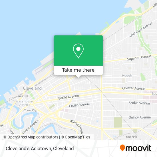 Mapa de Cleveland's Asiatown