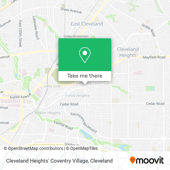 Cleveland Heights' Coventry Village map