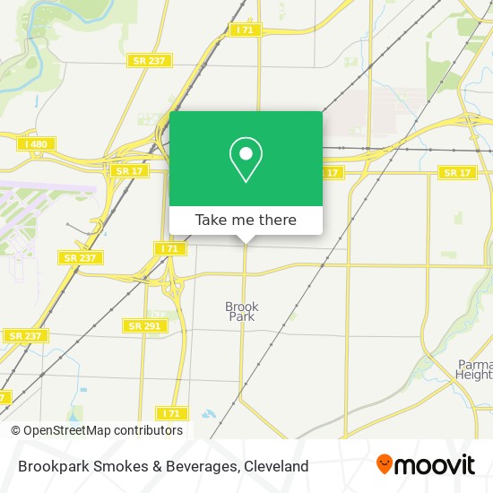 Brookpark Smokes & Beverages map