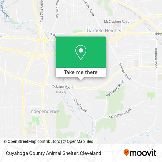 Cuyahoga County Animal Shelter map