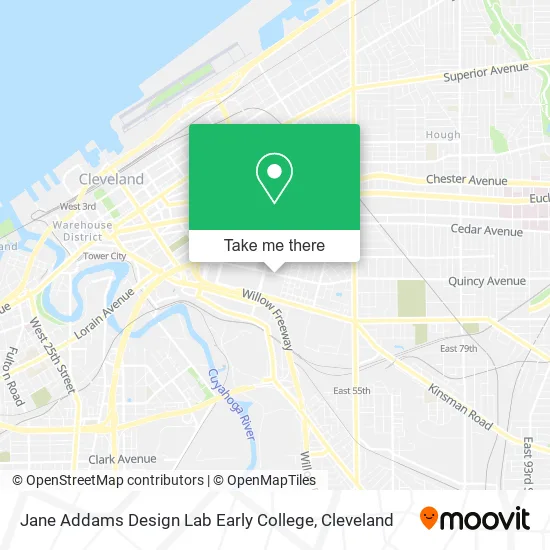 Jane Addams Design Lab Early College map