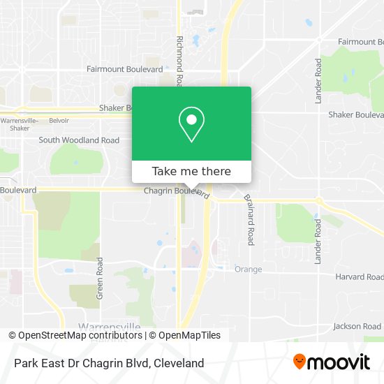 Park East Dr Chagrin Blvd map
