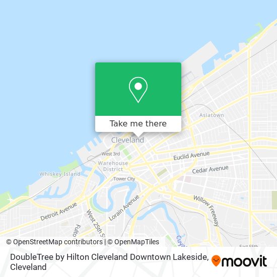 Mapa de DoubleTree by Hilton Cleveland Downtown Lakeside