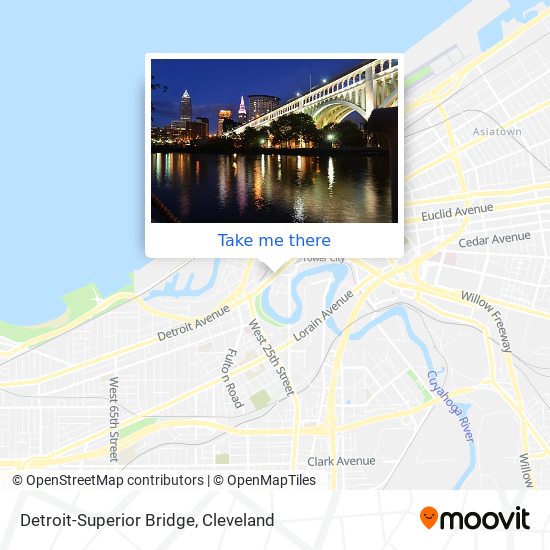 Detroit-Superior Bridge map