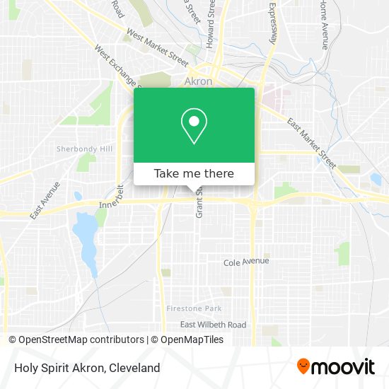 Holy Spirit Akron map