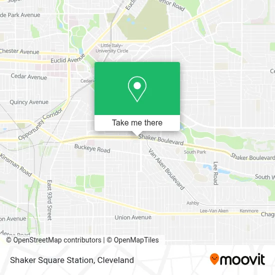 Shaker Square Station map