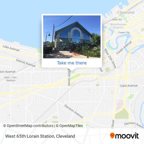 West 65th Lorain Station map