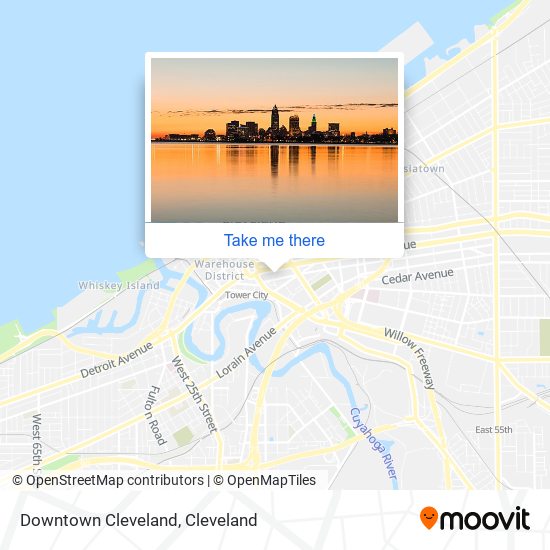 Downtown Cleveland map