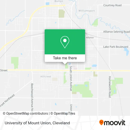 Mapa de University of Mount Union